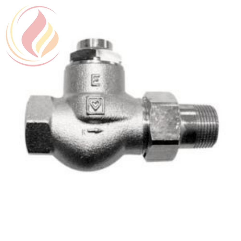 14860 HERZ 1372301 Клапан для отключения радиатора прямой, 1/2", Kvs 4,4 м3/час, PN 10 бар, 110°C, с высокой пропускной способностью