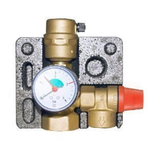 14525 HERZ 1210404 Группа безопасности для котла PN2,5 бар, 20-120°С, G1-1", G2-3/4"