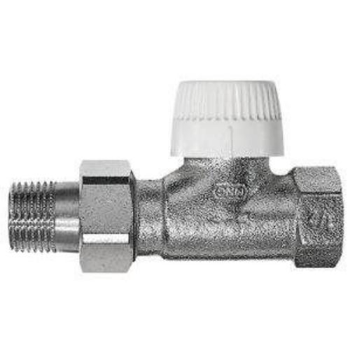08202 Honeywell V2000DVS15 Клапан термостатический радиаторный прямой, 1/2", Kvs 0.75, Ру 10, 130 С, dPmax=1бар, с предварительной настройкой